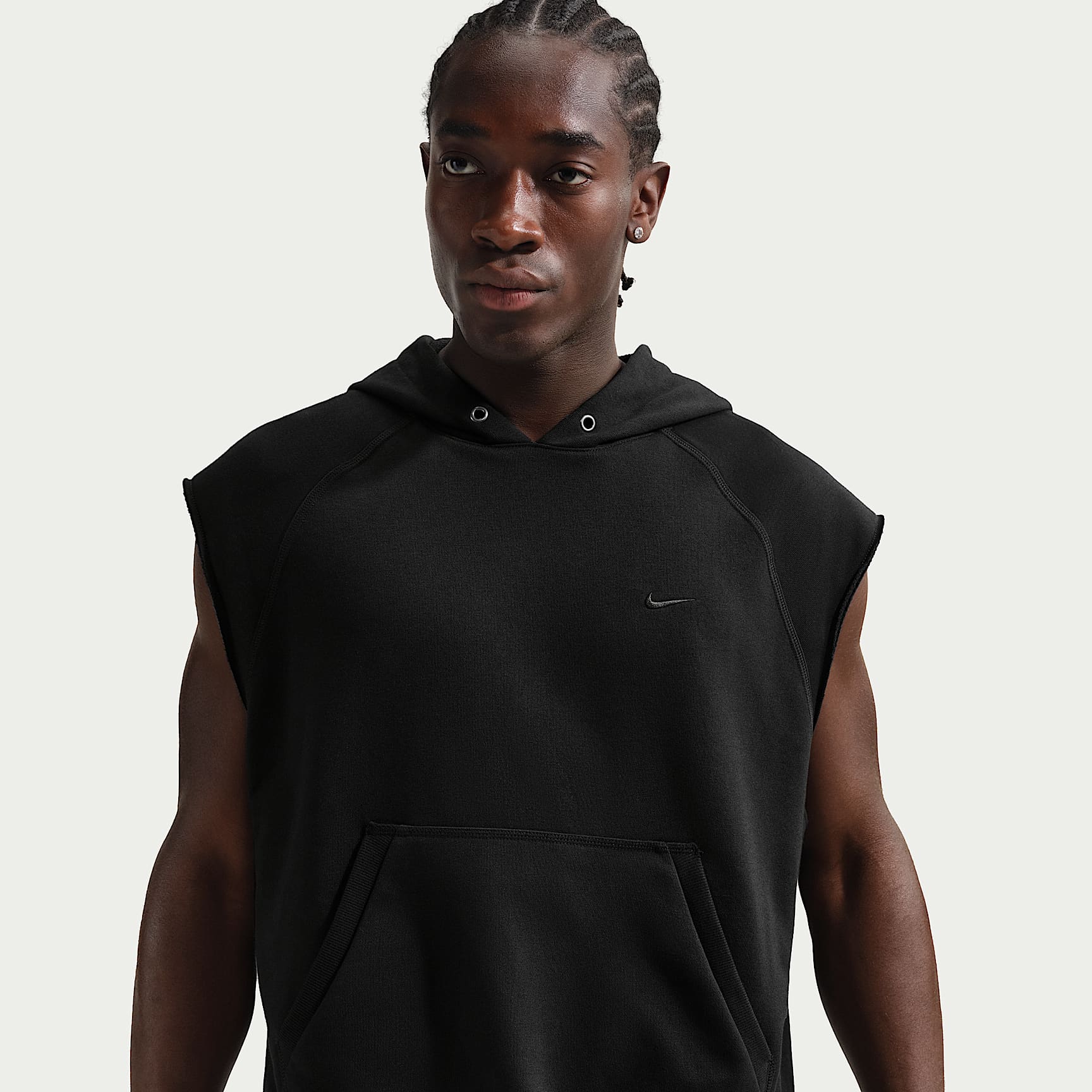 Nike N.A.C. Men's Dri-FIT Fleece Sleeveless Training Hoodie. Nike RO